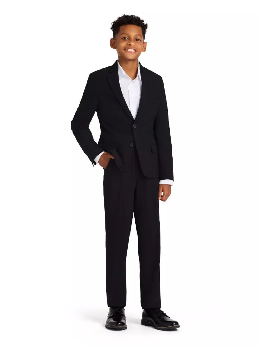 ✨Calvin Klein Boys' 2-Piece Stretch Formal Suit Set  Size 8  Black  Slim Fit